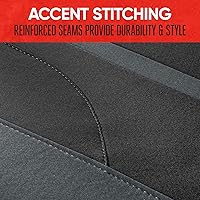 Vista 6 de Motor Trend Black & Gray Car Seat Covers Full Set – Front Seat Covers & Rear Bench Seat Cover – Airbag Compatible, 60/40 Split Bench for Smaller