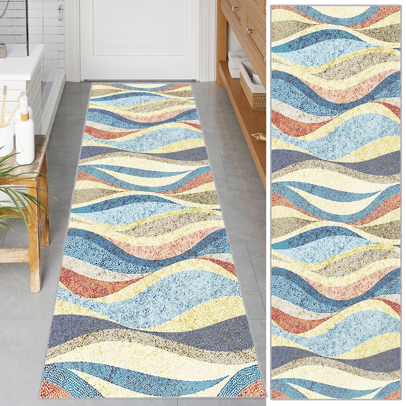 Alfombras cocina antideslizante moderna para evitar caídas y manchas