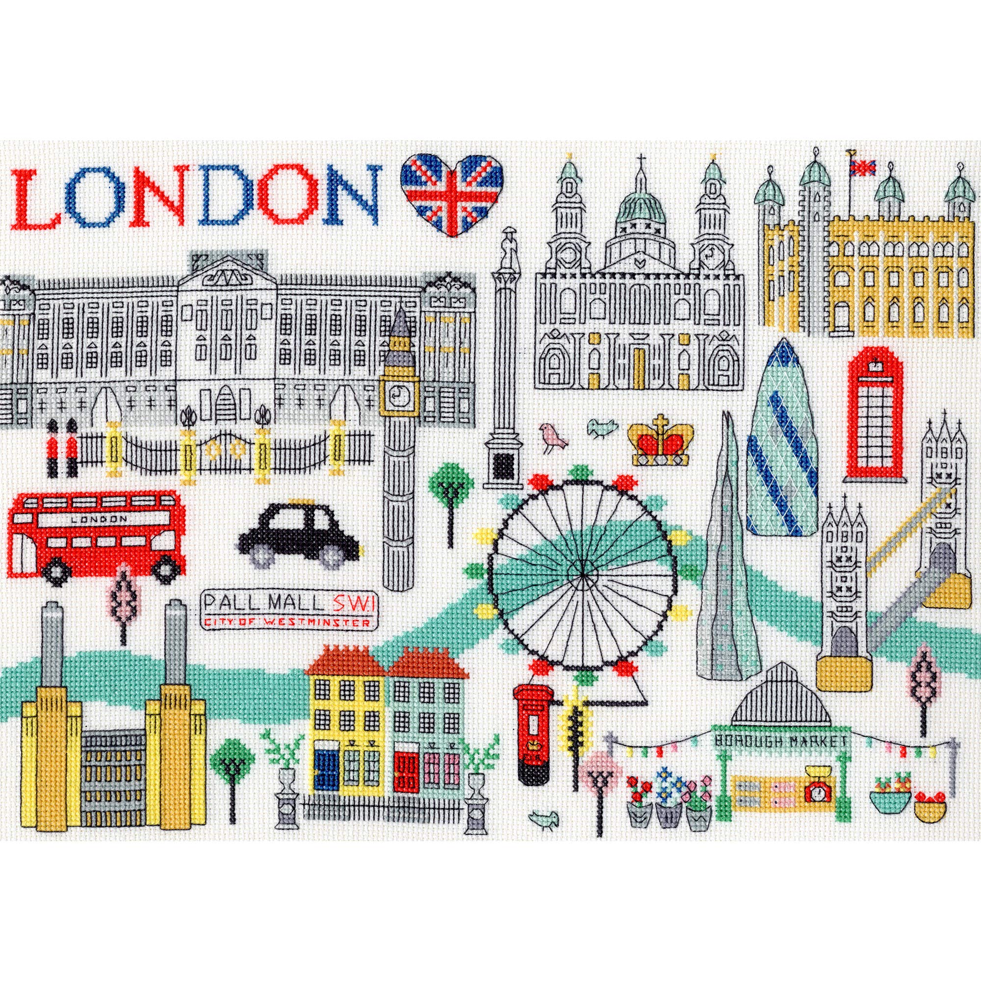 Bothy Threads Cross Stitch Kit - Love London