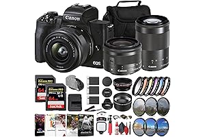 Canon EOS M50 Mark II Mirrorless Camera with 15-45mm and 55-200mm Lenses