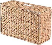 Vista 4 de Vintiquewise Cubo de almacenamiento plegable de jacinto de agua natural, pequeño