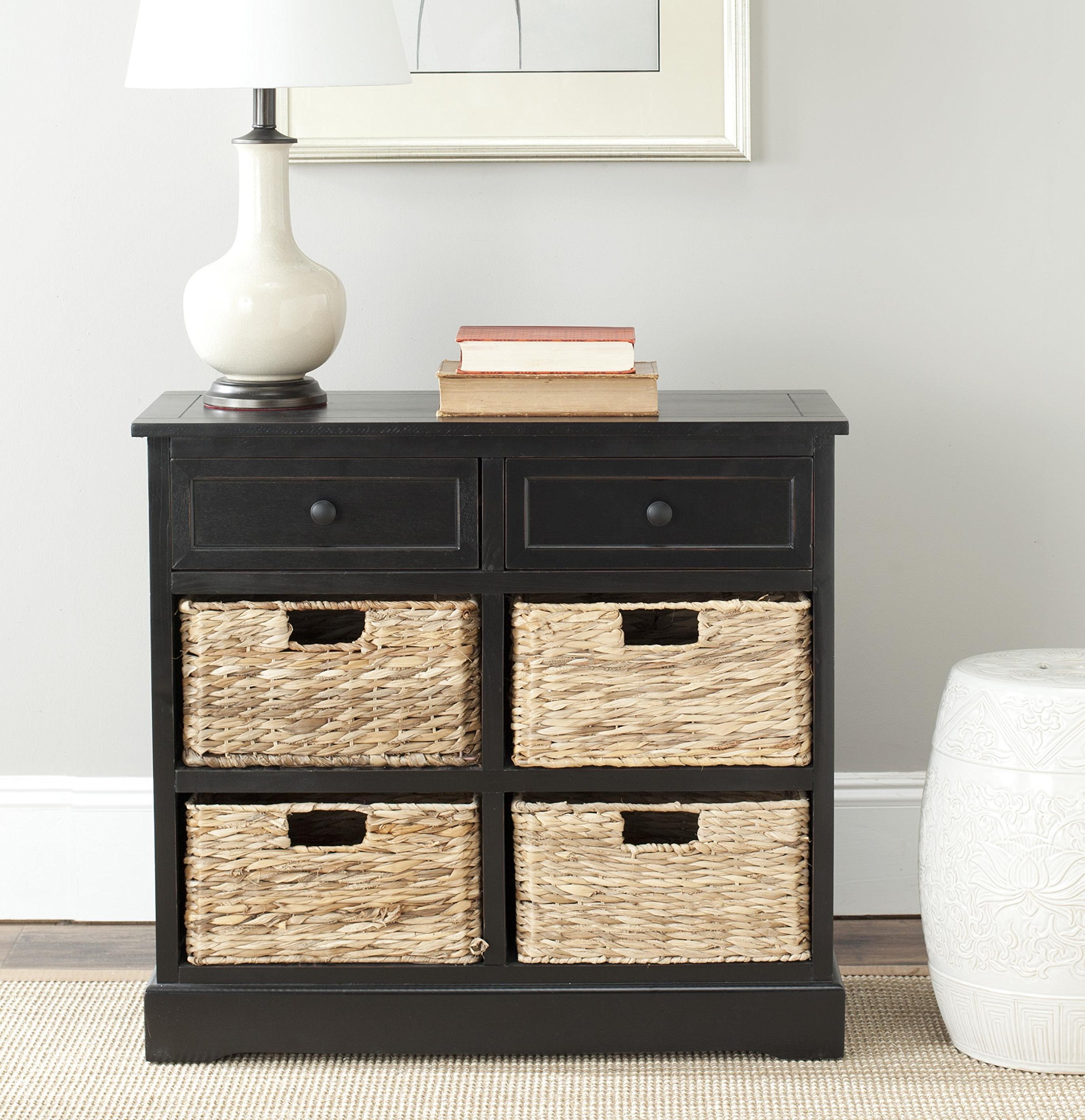 Safavieh American Homes Collection Herman Brown Wicker Basket Storage Unit