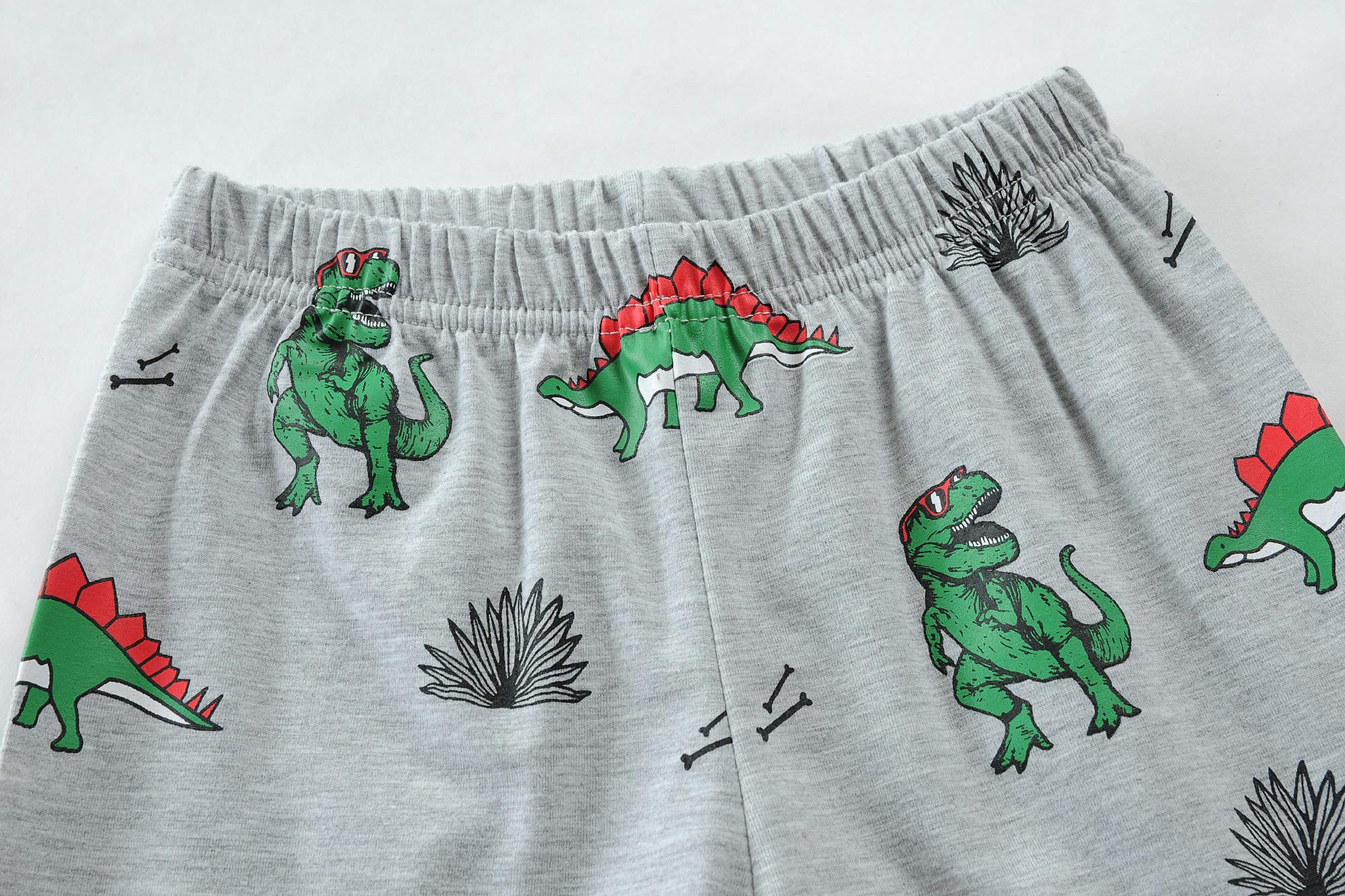 Pigiama estivo per bambine, con motivo unicorno, con gatto, dinosauro, 2 pezzi, 2-7 anni