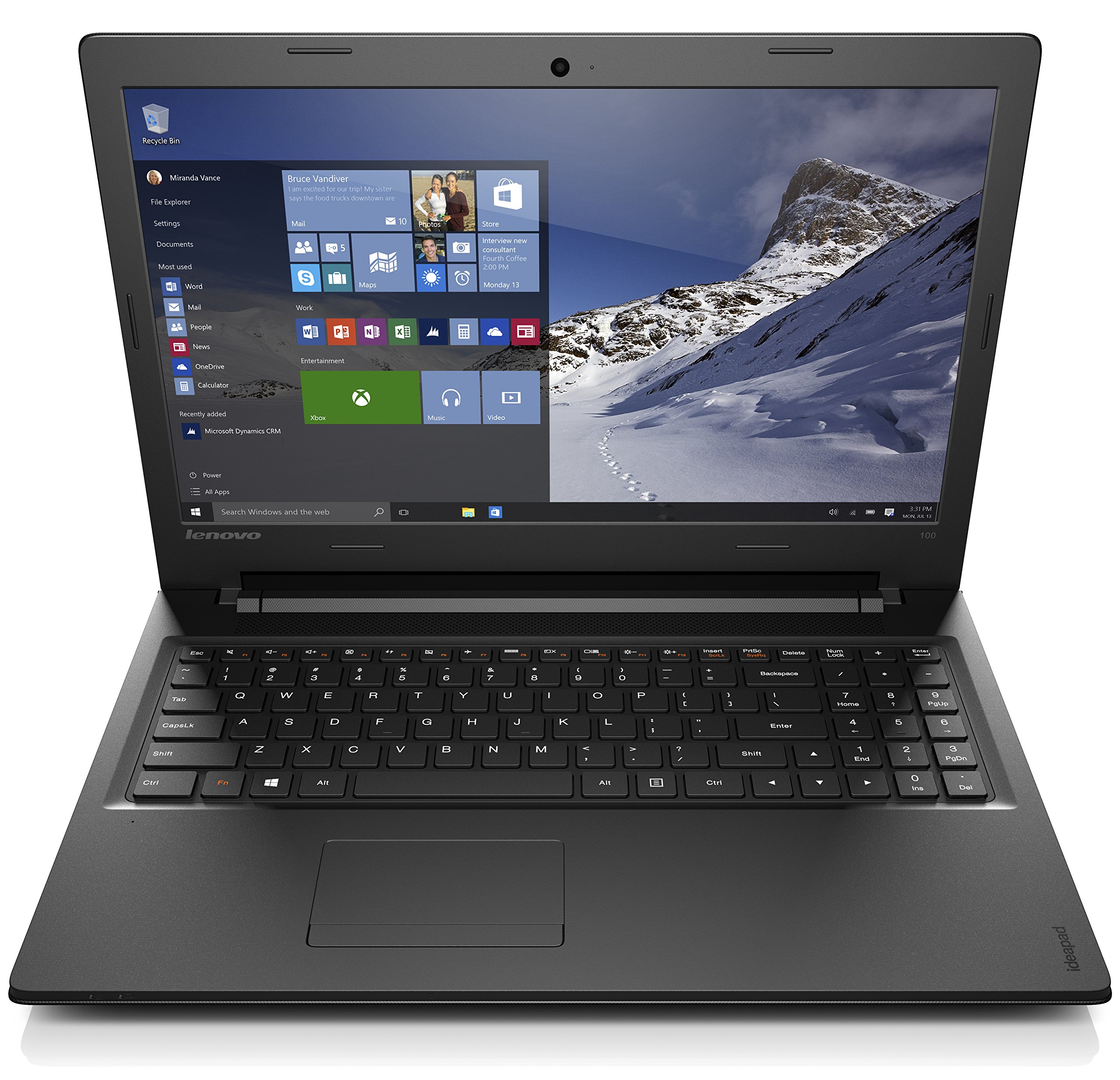 Lenovo Ideapad 100 39,6 cm Laptop schwarz: Amazon.de: Computer 