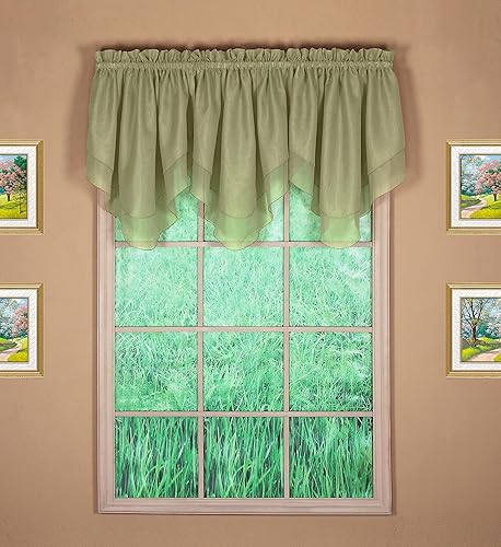 Vista 695 de Today's Curtain - Cortina Emelia de gasa original, panel de 84 pulgadas, negro, 60 pulgadas de ancho x 84 pulgadas de largo