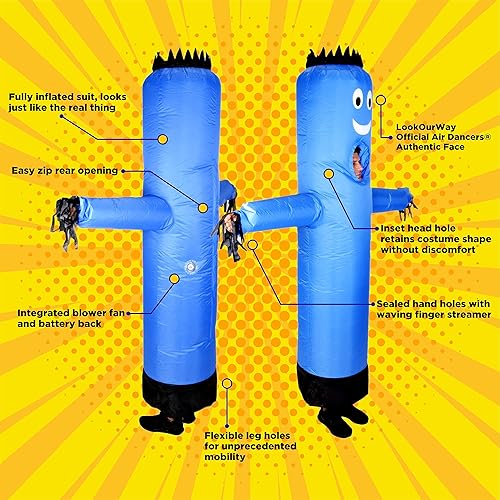 Miniatura 3 de LookOurWay Disfraz inflable de tubo de aire bailarín, para hombre