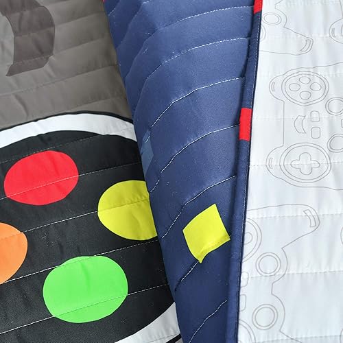 Miniatura 5 de Lush Decor Juego de edredón de videojuegos de 5 piezas, matrimonialqueen, azul marino