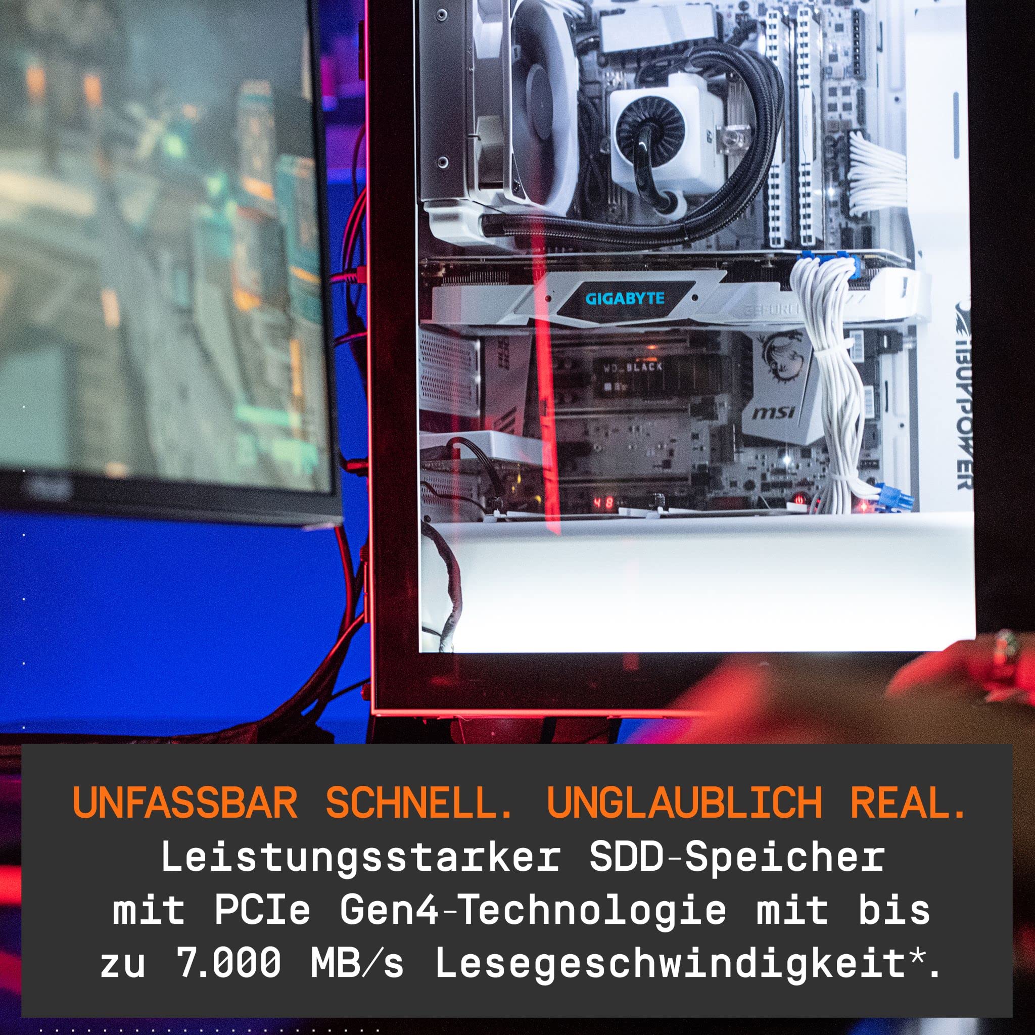 WD_BLACK SN850 mit Heatsink 1TB NVMe interne Gaming SSD; PCIe Gen4 Technologie, bis zu 7000 MB/s Lesen, M.2 2280, Works with PlayStation 5 (ab Softwareversion 21.02-04.00.00), Festkörper-Laufwerk