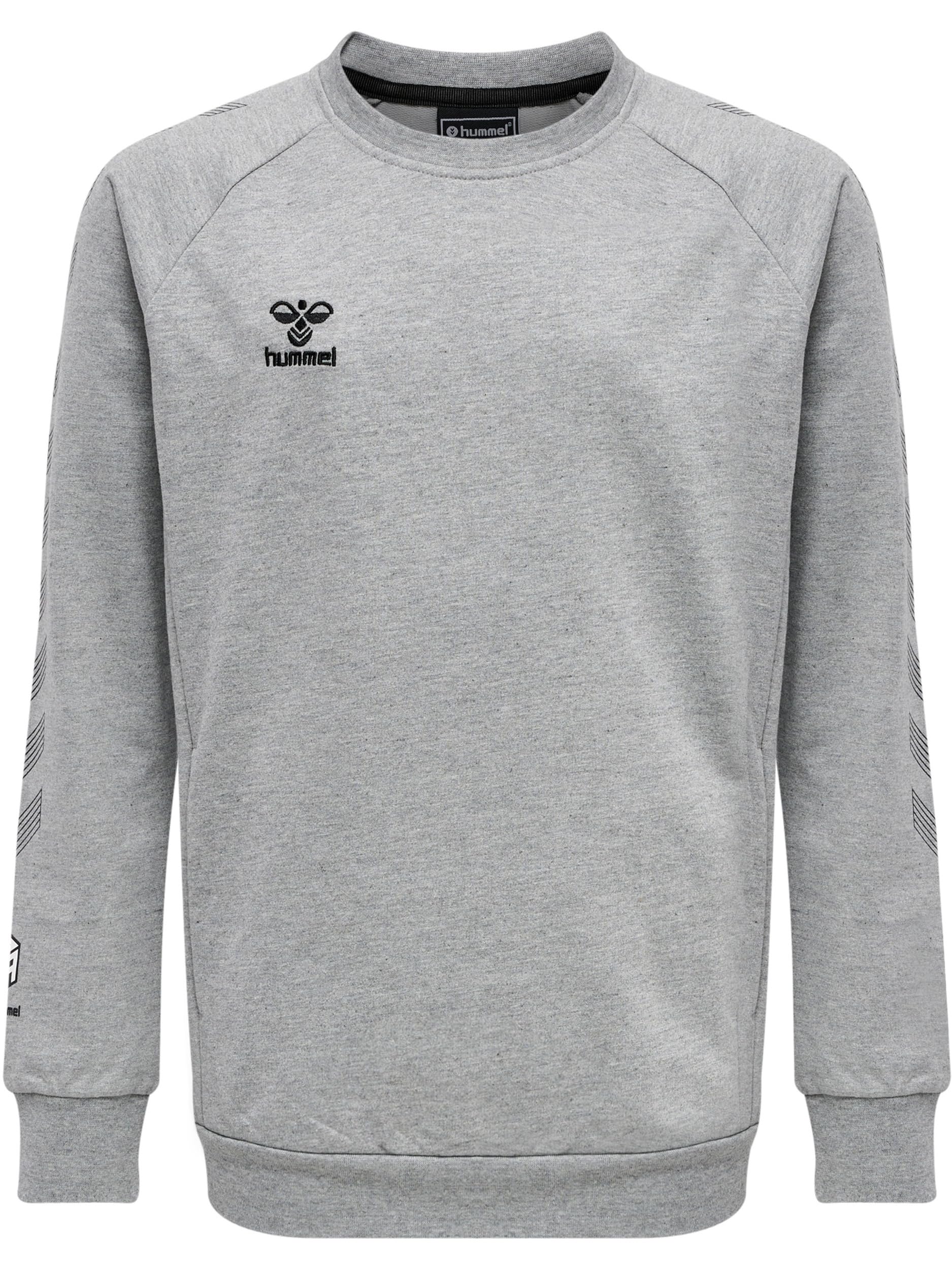 hummel Unisex Children's Hmlmove Grid Cotton Sweatshirt Kids Sweatshirt Grey Melange