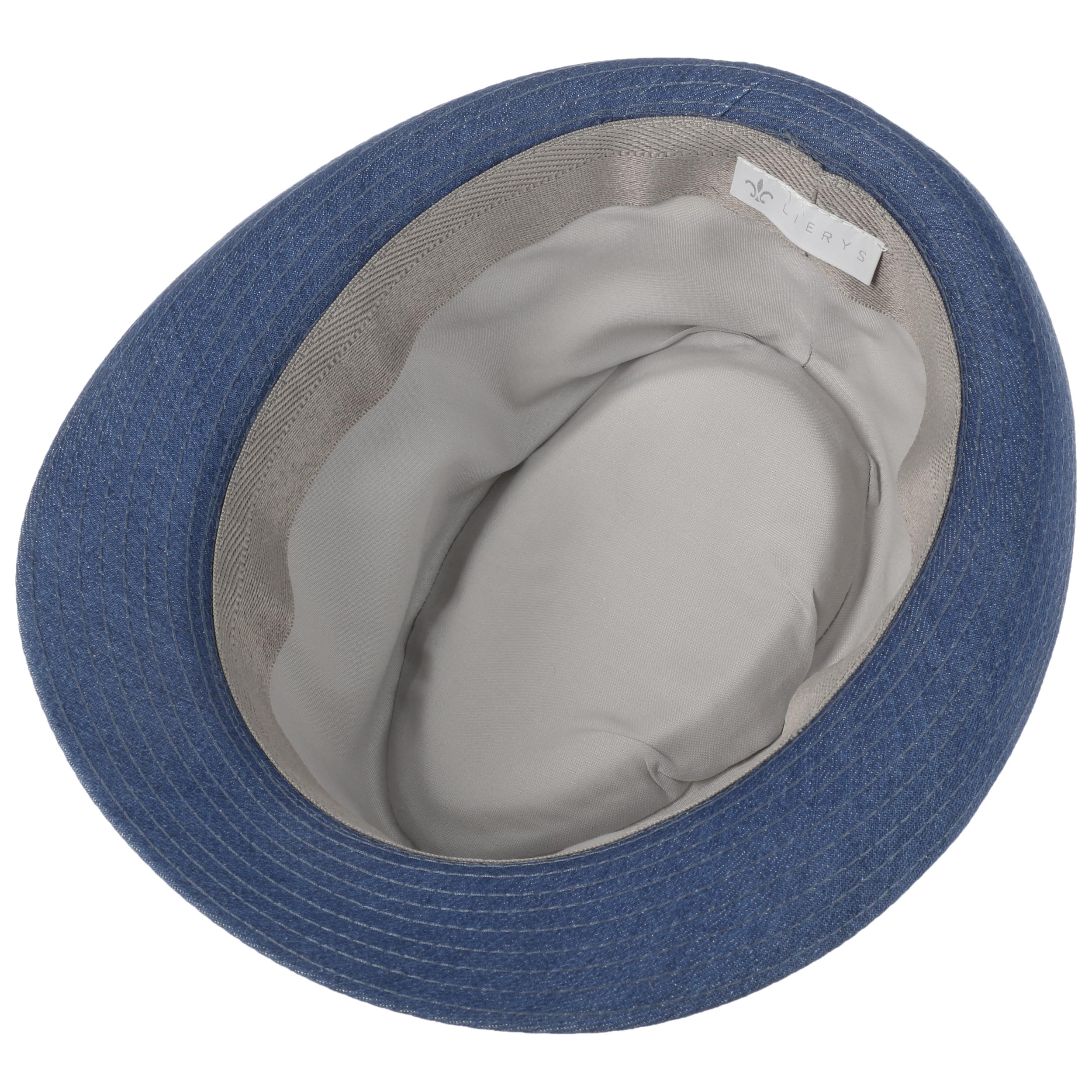 LIERYS Payato Jeans Denim Trilby Fedora Cappello 100% Cotone Prodotto in Italia Donna Uomo