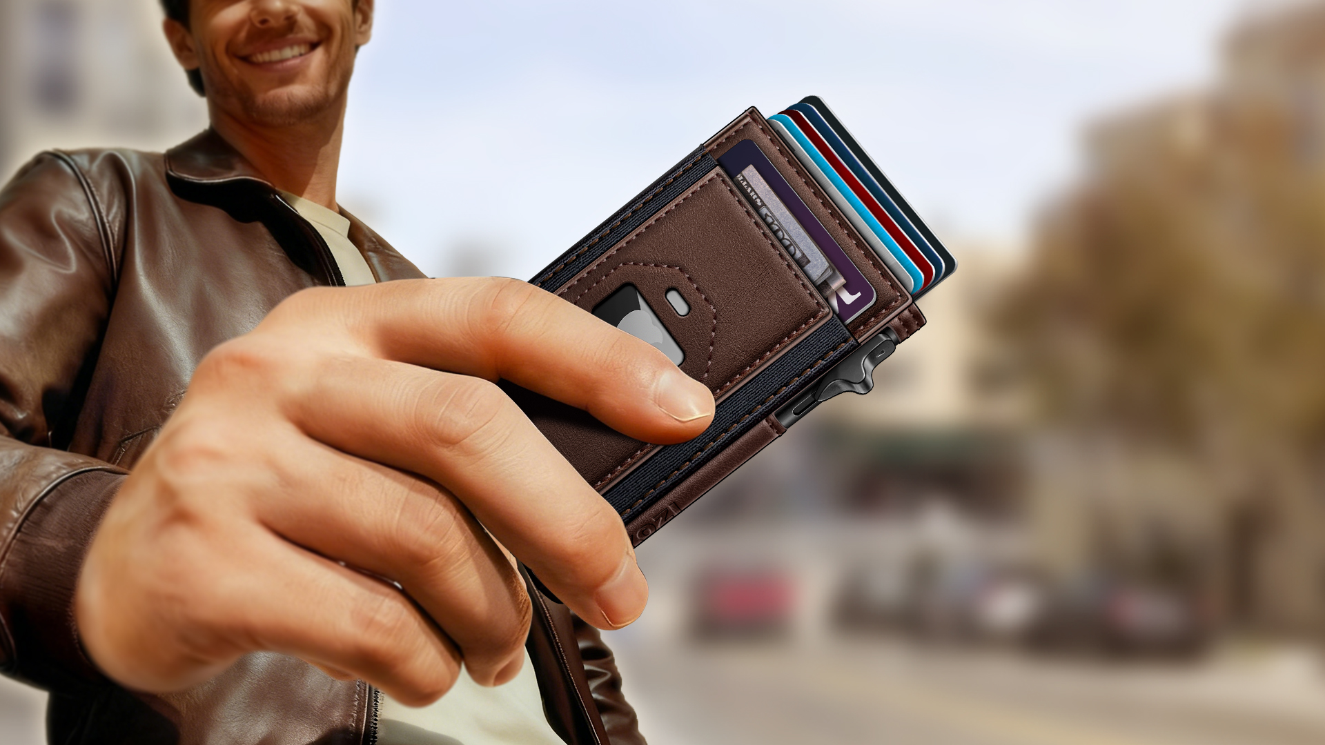 Amazon.com: miyozi Airtag Wallet for Men, Slim Pop Up Credit Card
