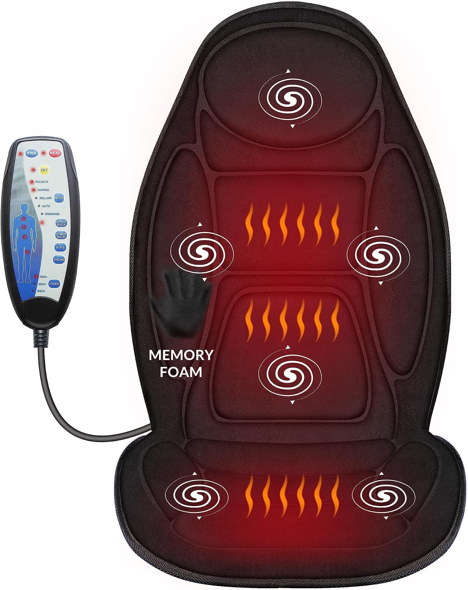 Snailax Back Massage with Heat, Massage Seat Cushion