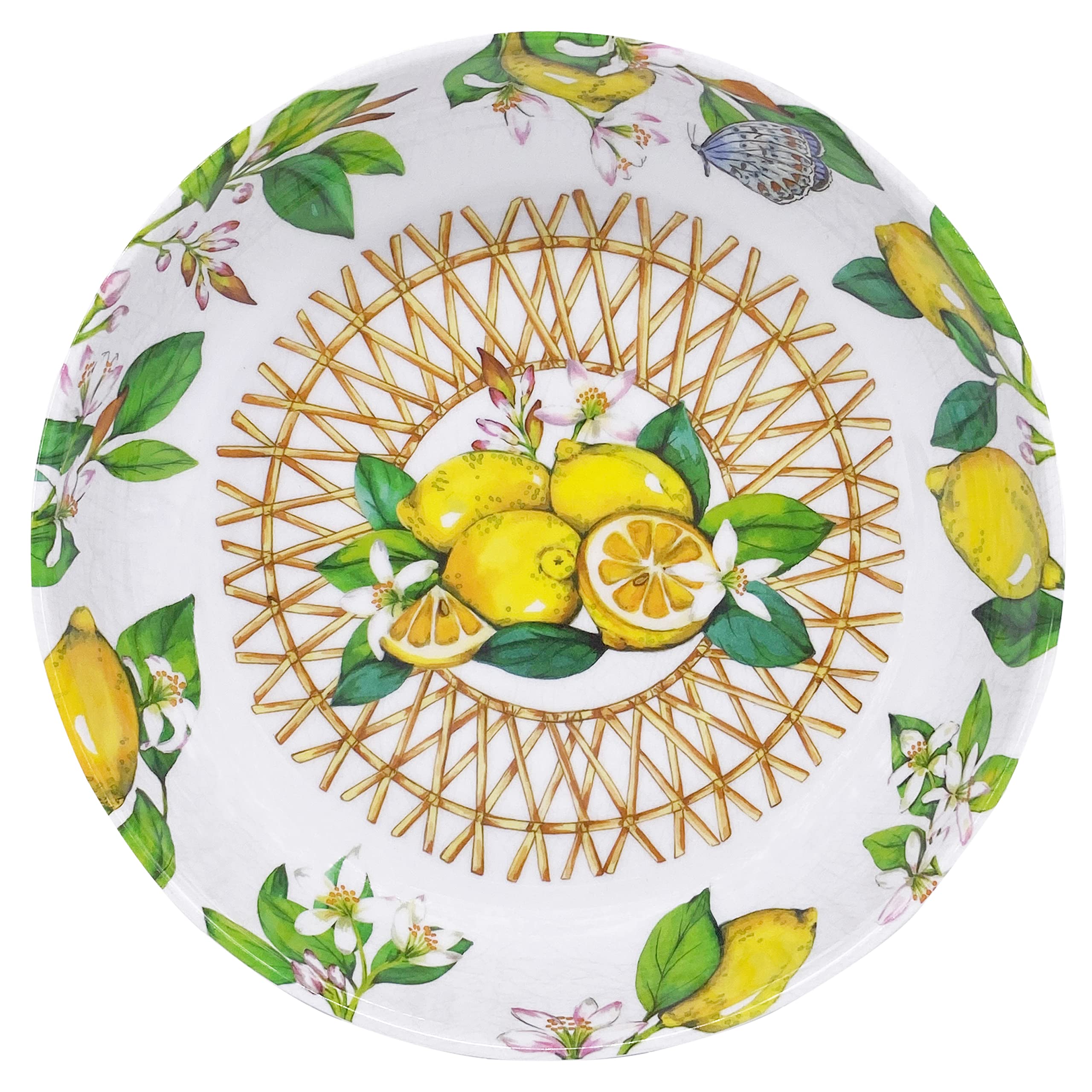 Les Jardins de la Comtesse - Grande Assiette Plate en Mélamine - Capri - 28 cm - Citrons jaunes - Service de Table de la Vaisselle Quasi-Incassable MelARTmine Les Jardins de la Comtesse - Grande Assiette Plate en Mélamine - Capri - 28 cm - Citrons jaunes - Service de Table de la Vaisselle Quasi-Incassable MelARTmine