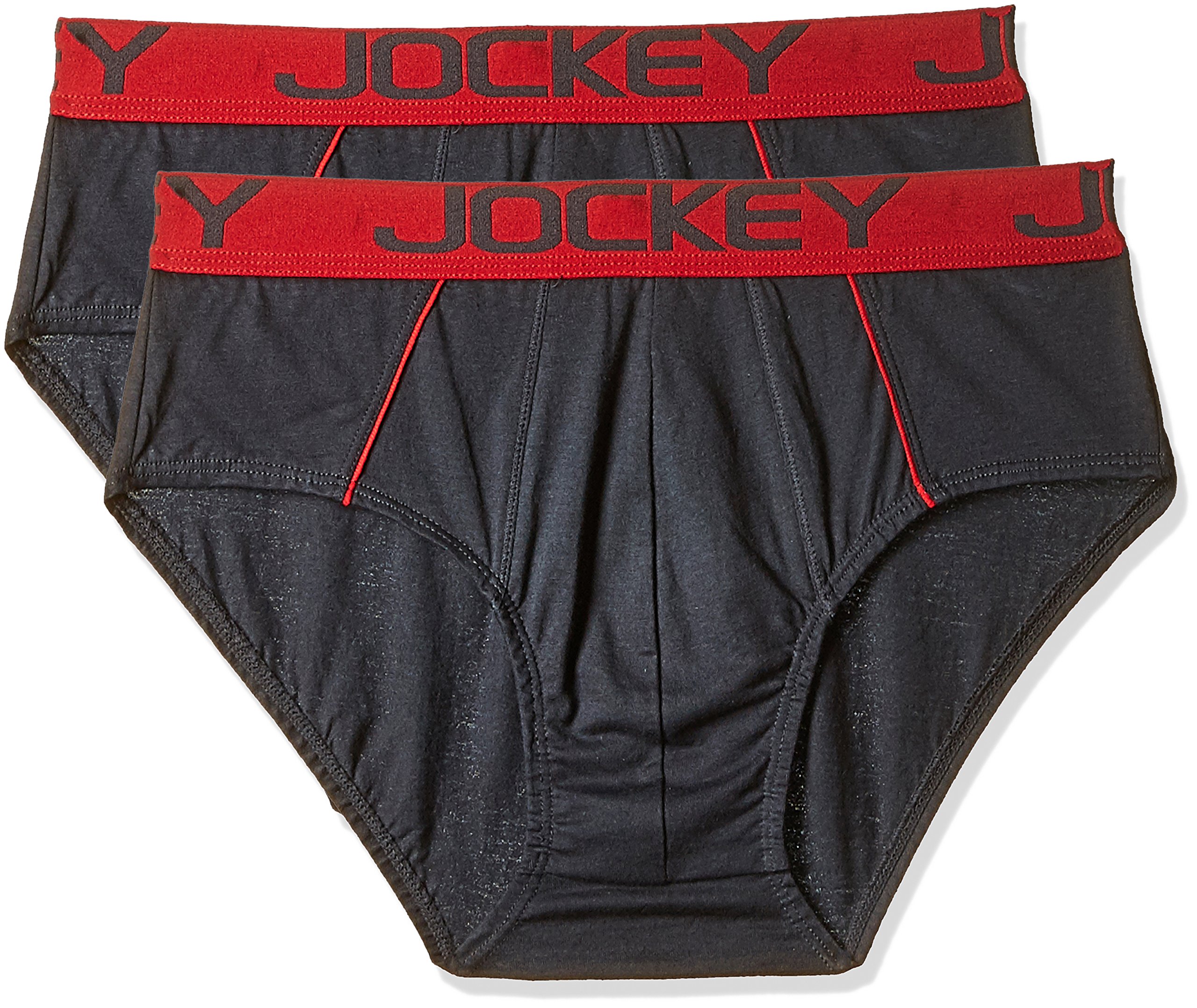 Jockey US14 Men's Super Combed Cotton Solid Brief with Ultrasoft Waistband (Pack of 2)