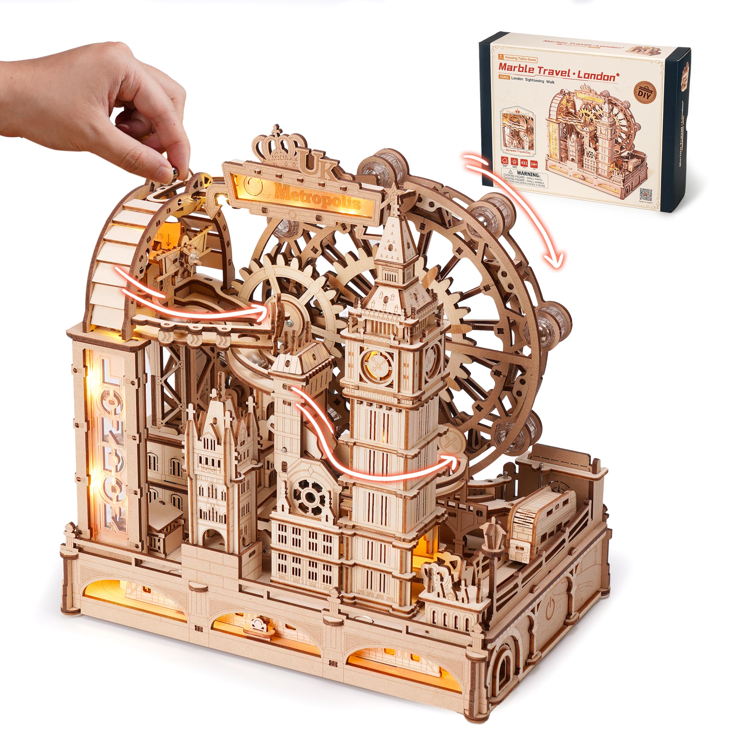 【希少品】TRUZZLEトラズルAtoll環礁フランス製木製立体ジグソーパズル robotime 立体パズル 木製