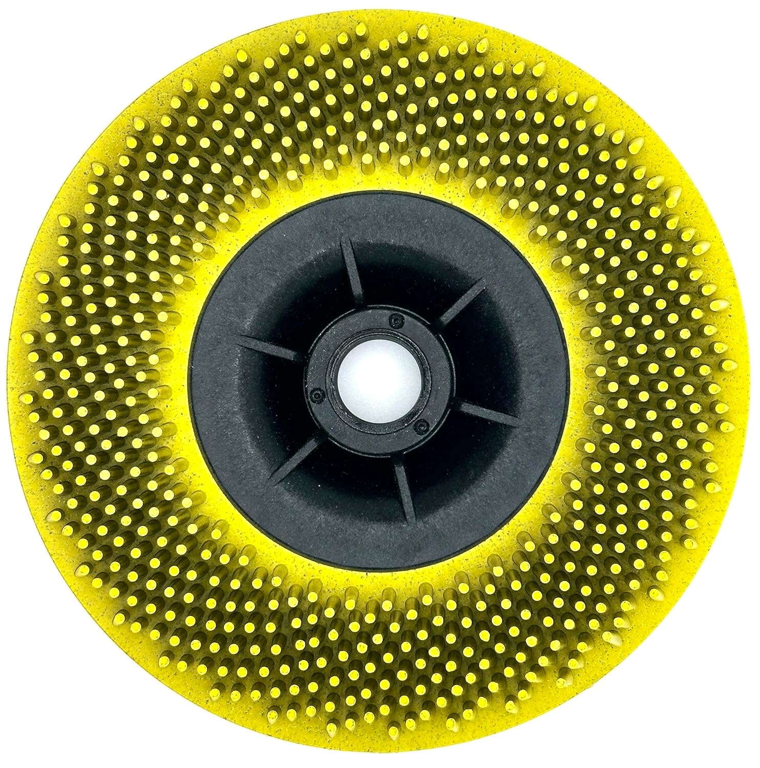 4-1/2” x 5/8”-11 80 Grit Yellow Bristle Disc | Ceramic-Aluminum Oxide Abrasive Bristle Disc with 5/8”-11 Fast Change Hub | Remove Coatings Paint Rust Contaminants Weld Burn | Pack of 1