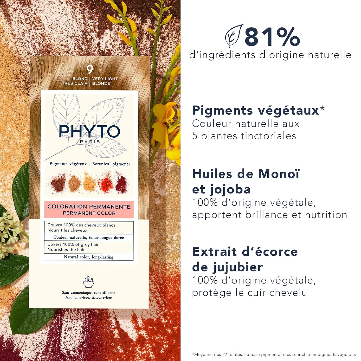 PHYTO Phytocolor Permanent Hair Color with Botanical Pigments, 100% Grey Hair Coverage, Ammonia-free, PPD-free, Resorcin-free, 0.42 oz image 3