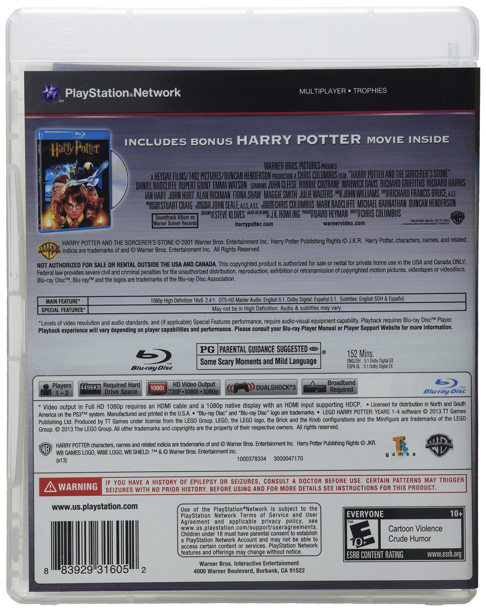 Lego Harry Potter: 1-4 Game/HP Sorcerers Bluray Co