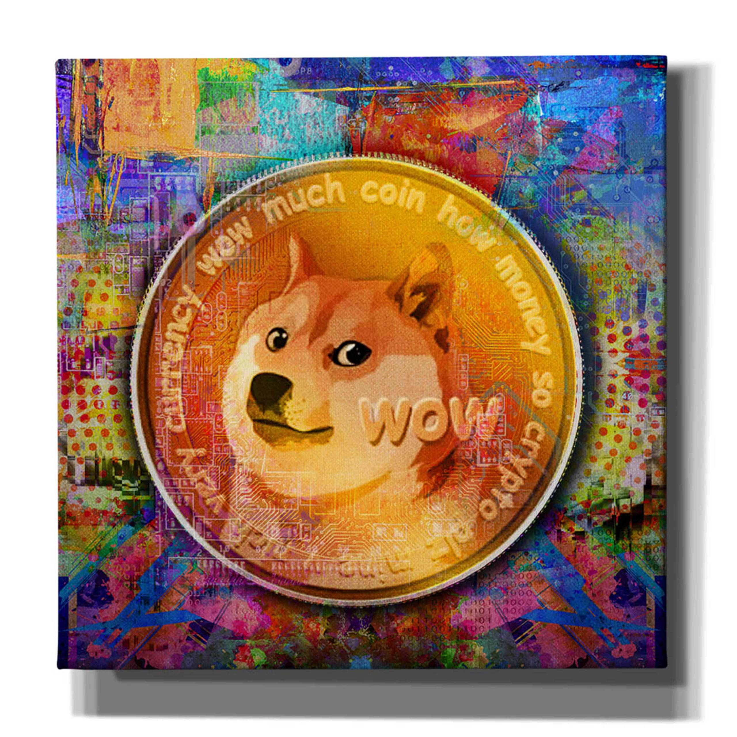 Epic Graffiti 'DOGE Crypto Dogecoin Portfolio, Canvas Wall Art, 18