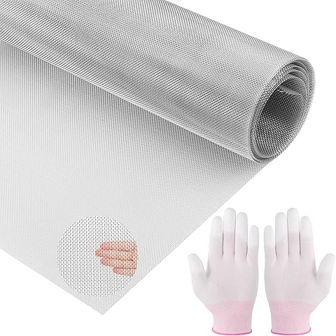 Hejo Malla de Alambre de Acero Inoxidable 300cm x 30cm, Malla Metalica Fina para Roedores para Evitar Que Ingresen, Malla Mosquitera Metalica Duradera, Rollo de Malla para Hogar Cocina Jardín