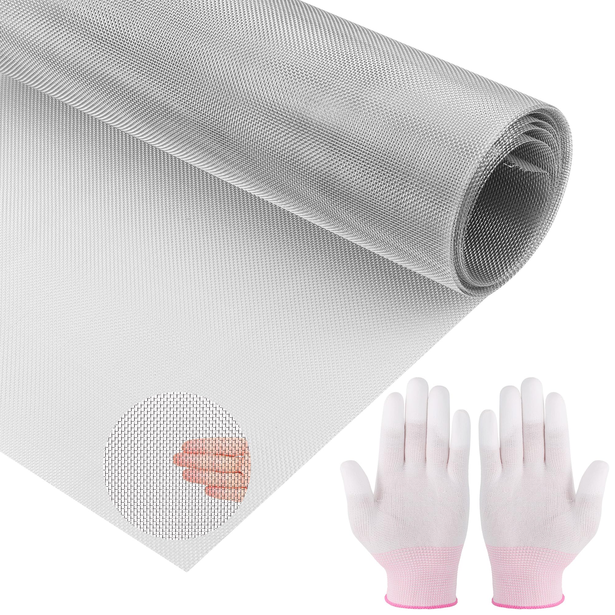 Hejo Malla de Alambre de Acero Inoxidable 300cm x 30cm, Malla Metalica Fina para Roedores para Evitar Que Ingresen, Malla Mosquitera Metalica Duradera, Rollo de Malla para Hogar Cocina Jardín