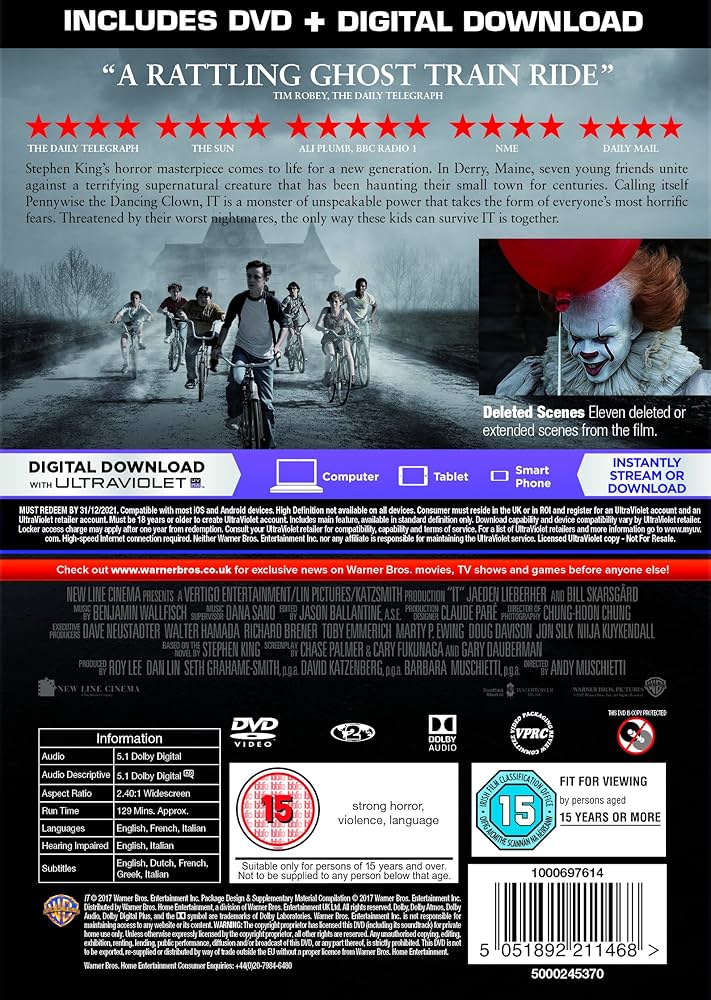 Amazon.com: IT [DVD + Digital Download] [2017]|USA Non