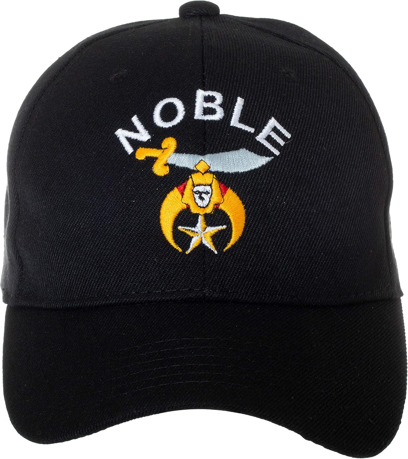 Artisan Owl Noble Shriners Emblem Freemasons Embroidered Adjustable Baseball Cap Black