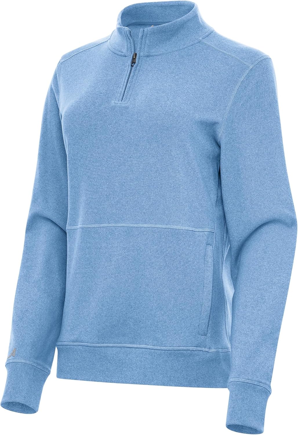 Antigua Women’s Crush Quarter Zip Fleece, Soft Brushed Heather Fabric Pullover, Warm Cozy Athletic Performance Layer Top