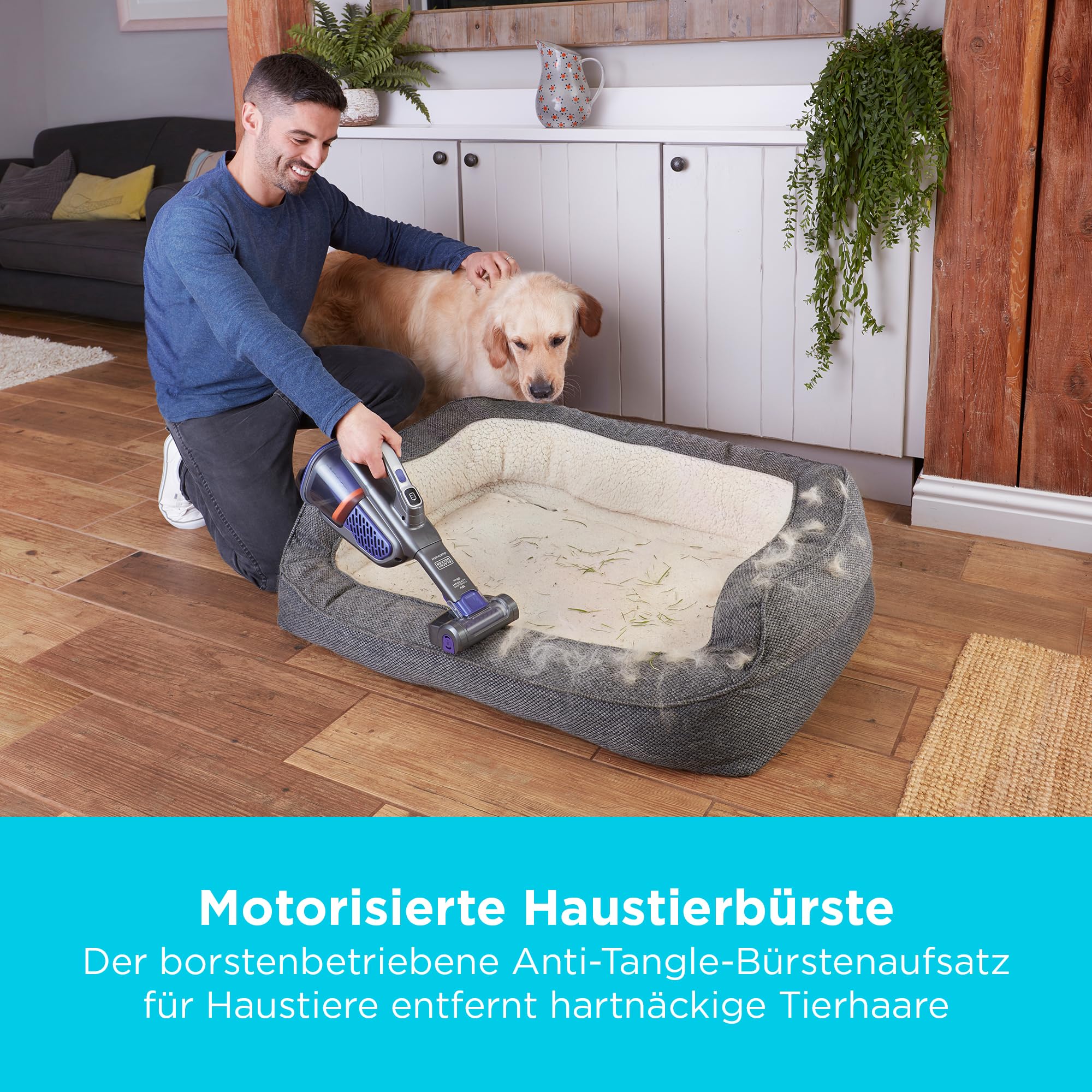 BLACK+DECKER Dustbuster Gen 11 Pet 18 V 2,0 Ah mit Ladestation, BHHV520BFP-QW