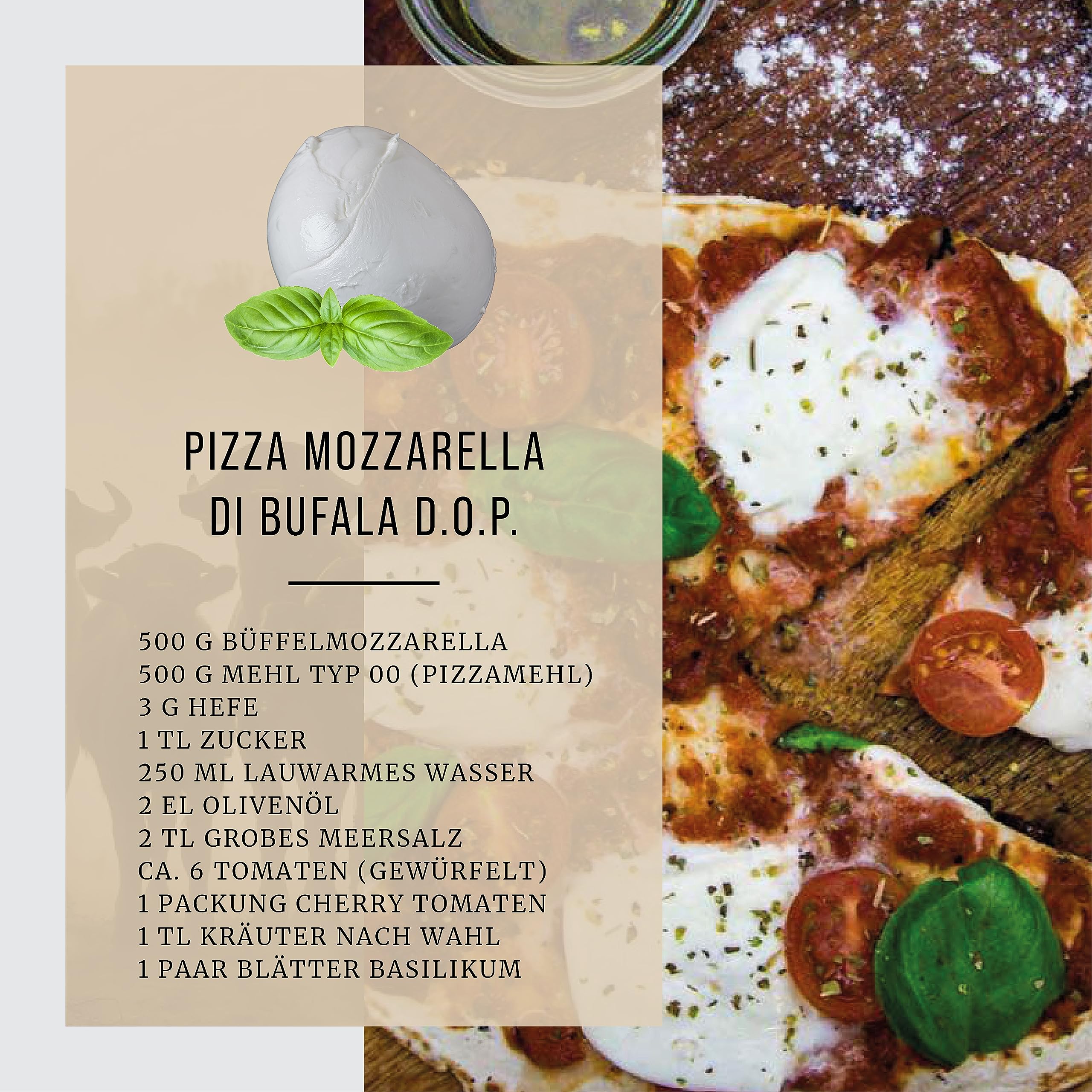 BÜFFEL BILL Mozzarella di Bufala Campana D.O.P. I 4x250g Kugeln I Cremig-weicher saftiger Mozzarella aus italienischer Büffelmilch I Geschmacksintensiv