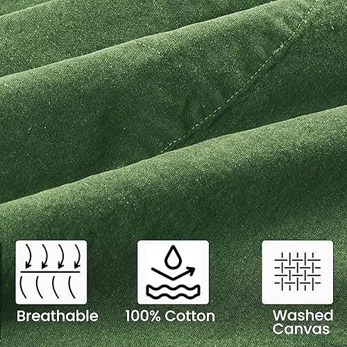 Miniatura 5 de LEATHER VILLAGE Delantales de chef para hombres y mujeres con bolsillos grandes, delantal de trabajo ajustable de lona de algodón con espalda