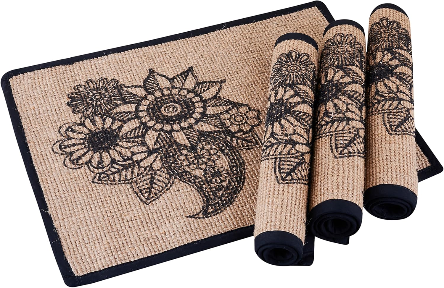 Jute Table Mats Set of 4 Placemats Rectangular Placemats