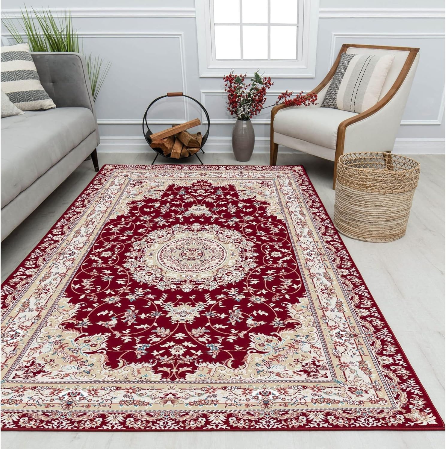Rugs America Century Centurion CY30A Medallion Burgandy