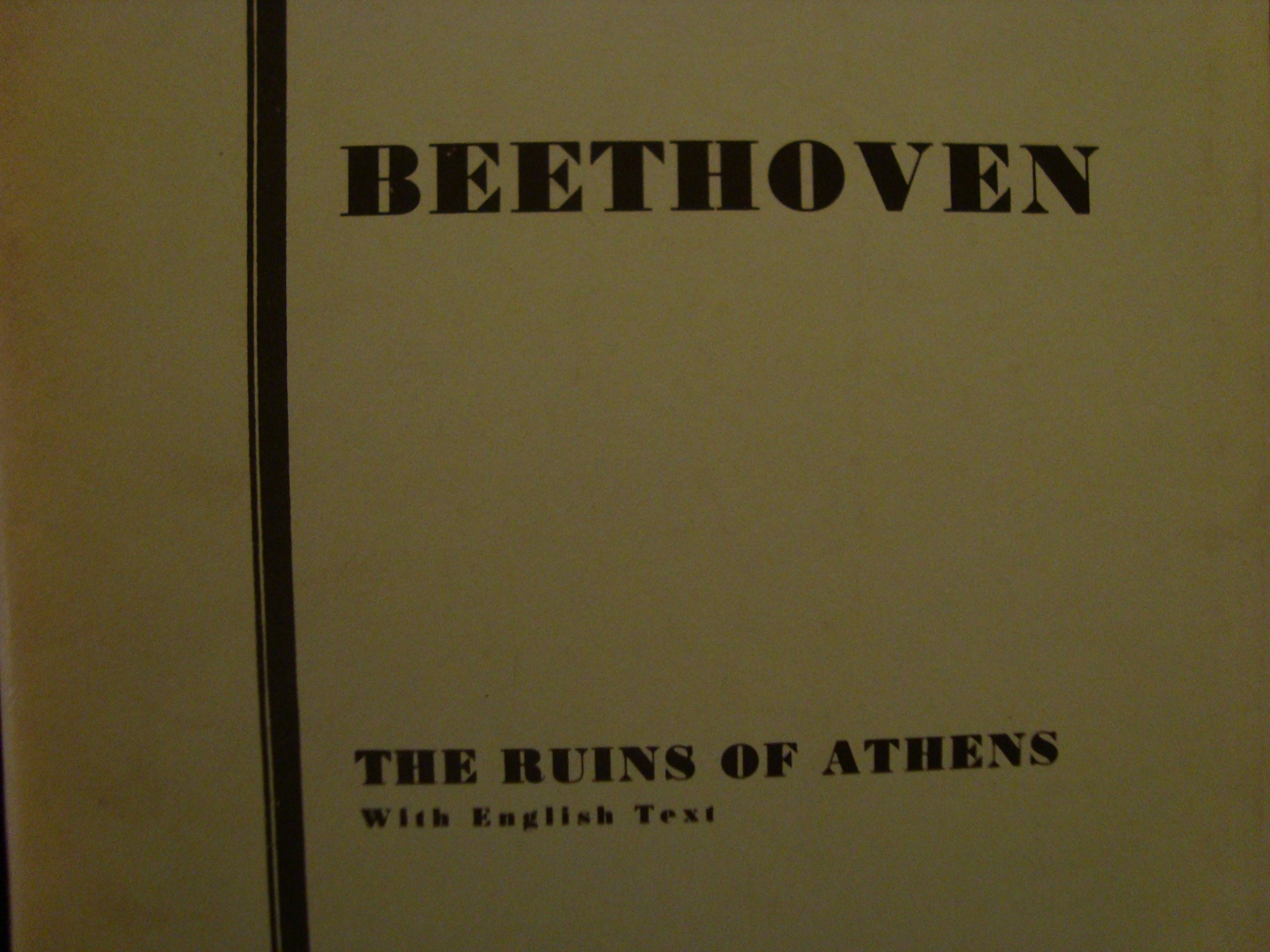 Ruins of Athens Op 113 partition chant chorale SATB soli Kalmus