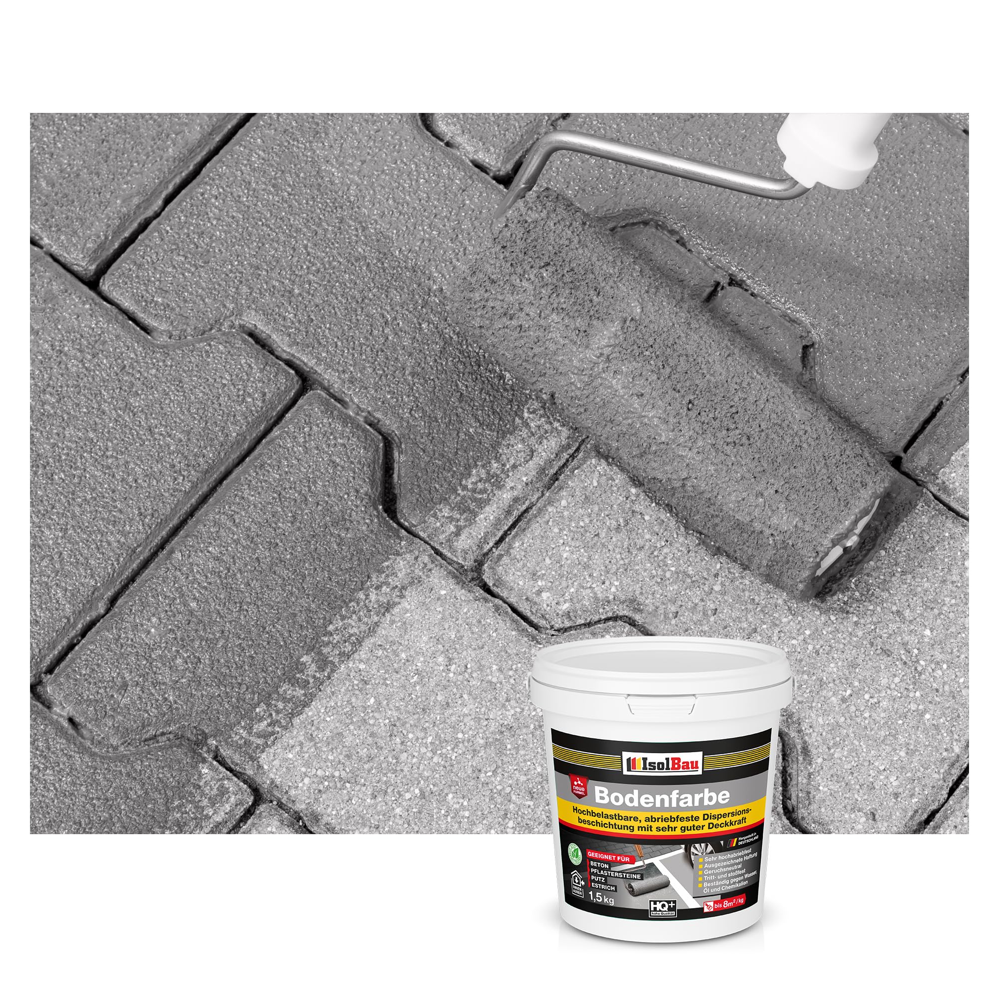 Peinture pour sol Isolbau gris béton à haute résistance pour revêtement intérieur et extérieur