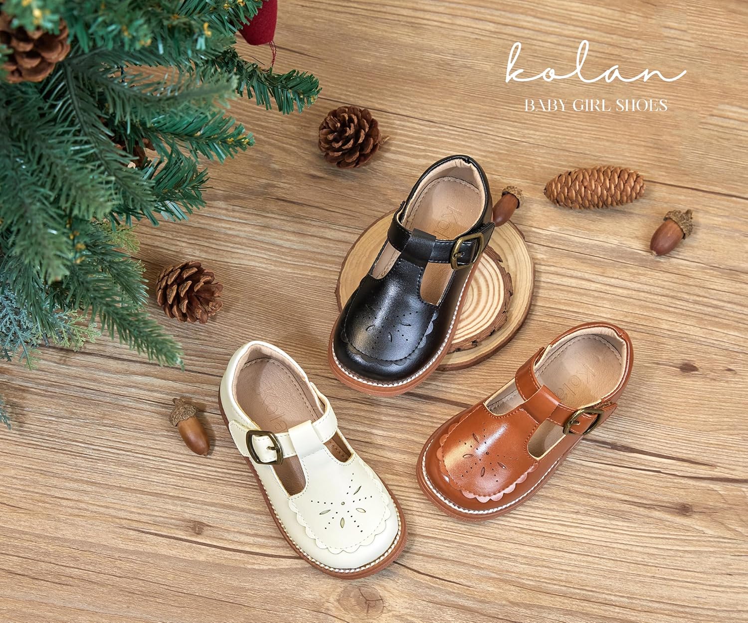 Kolan Todder Little Girls Oxford Shoes Mary Jane T-Strap School Uniform Party Dress Flat Shoes - Image 8