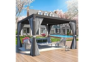 MELLCOM Aluminum Louvered Pergola 10x10: Transform Outdoor Spaces