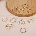 Thunaraz Gold Jewelry Sets for Women Trendy Gold Accessories Gold Necklace and Bracelet Set Gold Jewelry Pack