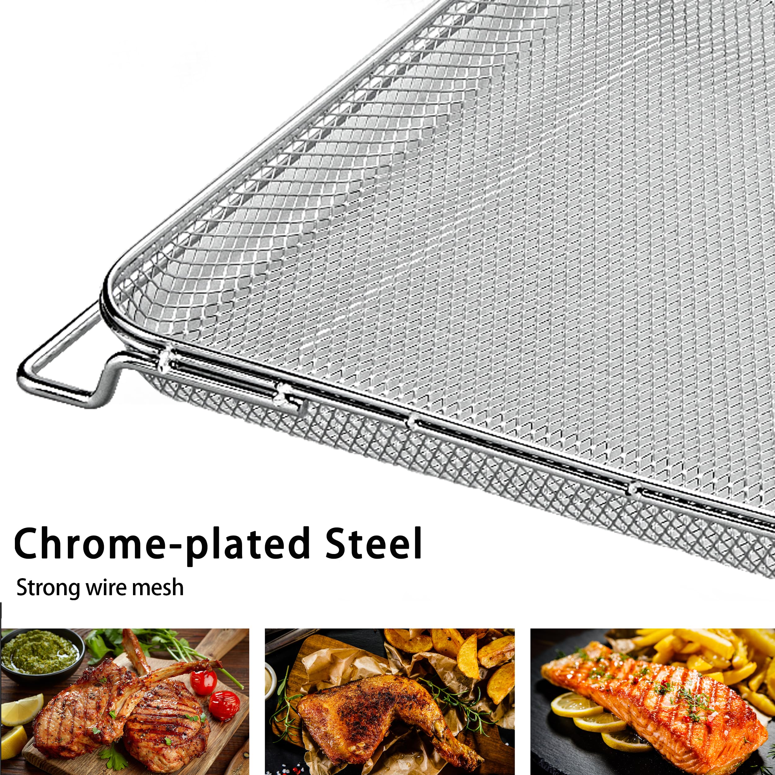 Panier Friture Air Panier Friteuse Air Jvareaty - Acier Inox 304 Pour Ninja Foodi DT251 DT201 - Remplacement Grille Remplacement Panier Friteuse