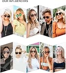 SOJOS Petite ronde Classic Polarized Lunettes de soleil pour femmes Style Vintage UV400 Lentille SJ2113