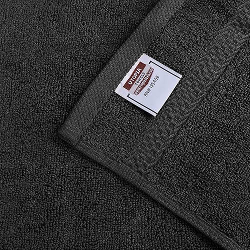 Vista 154 de Utopia Towels - Juego de toallas de 8 piezas, 2 toallas de baño, 2 toallas de mano y 4 para la cara, 100% algodón hilado en anillo, 600 GSM, Azul