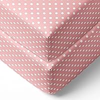 Vista 21 de Bacati - Falda de cama Mix N Match Pin Dots para cuna/niños pequeños con volantes de polvo (rojo)