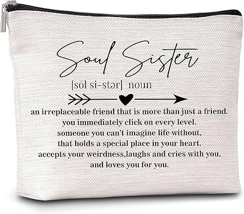 Miniatura 1 de AWSICE Bolsa organizadora de maquillaje para hermanas, regalos para hermanas, bolsa de cosméticos inspiradora, regalos de amistad para hermanas,