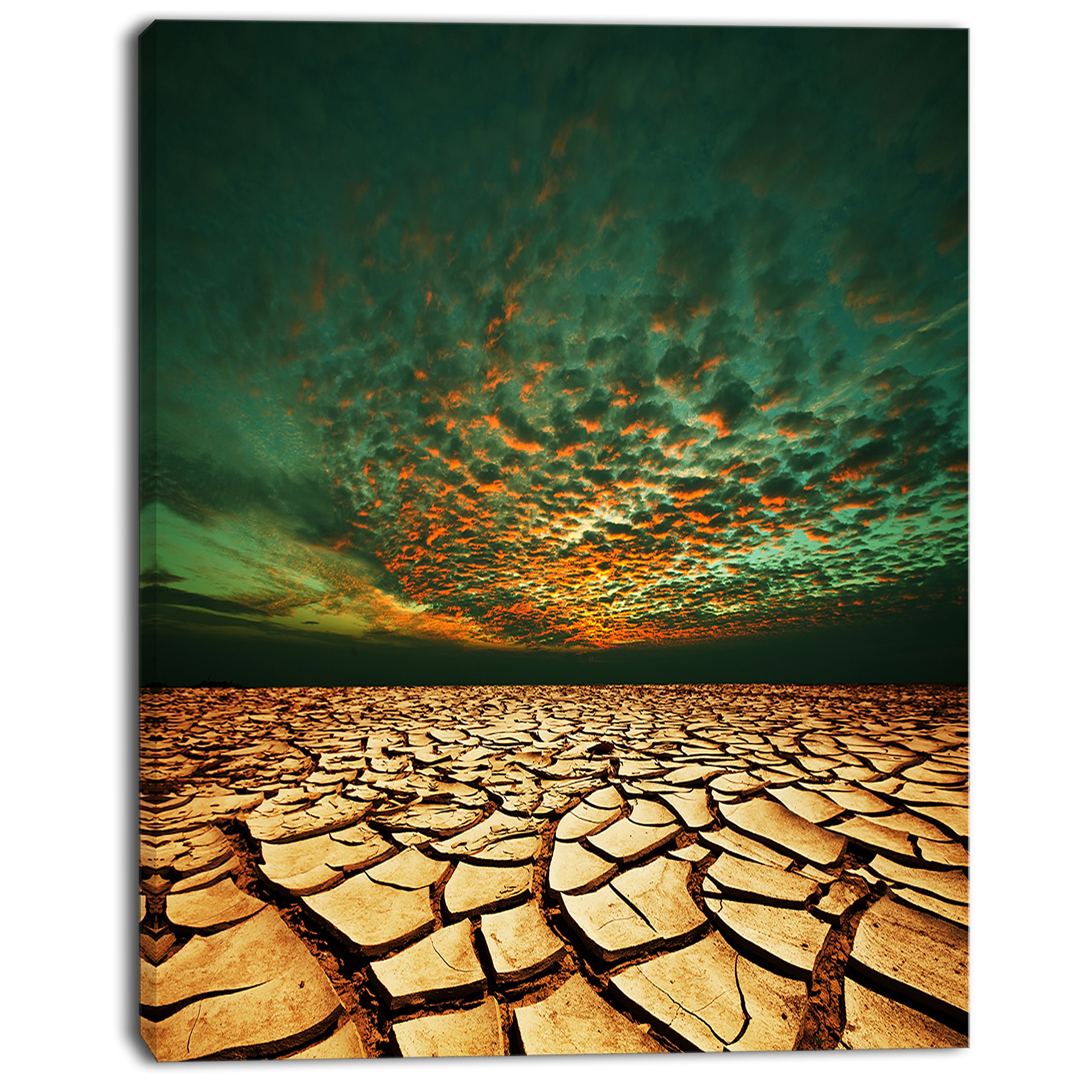 Amazon.com: Design Art PT12277-30-40 Drought Land Under Blue