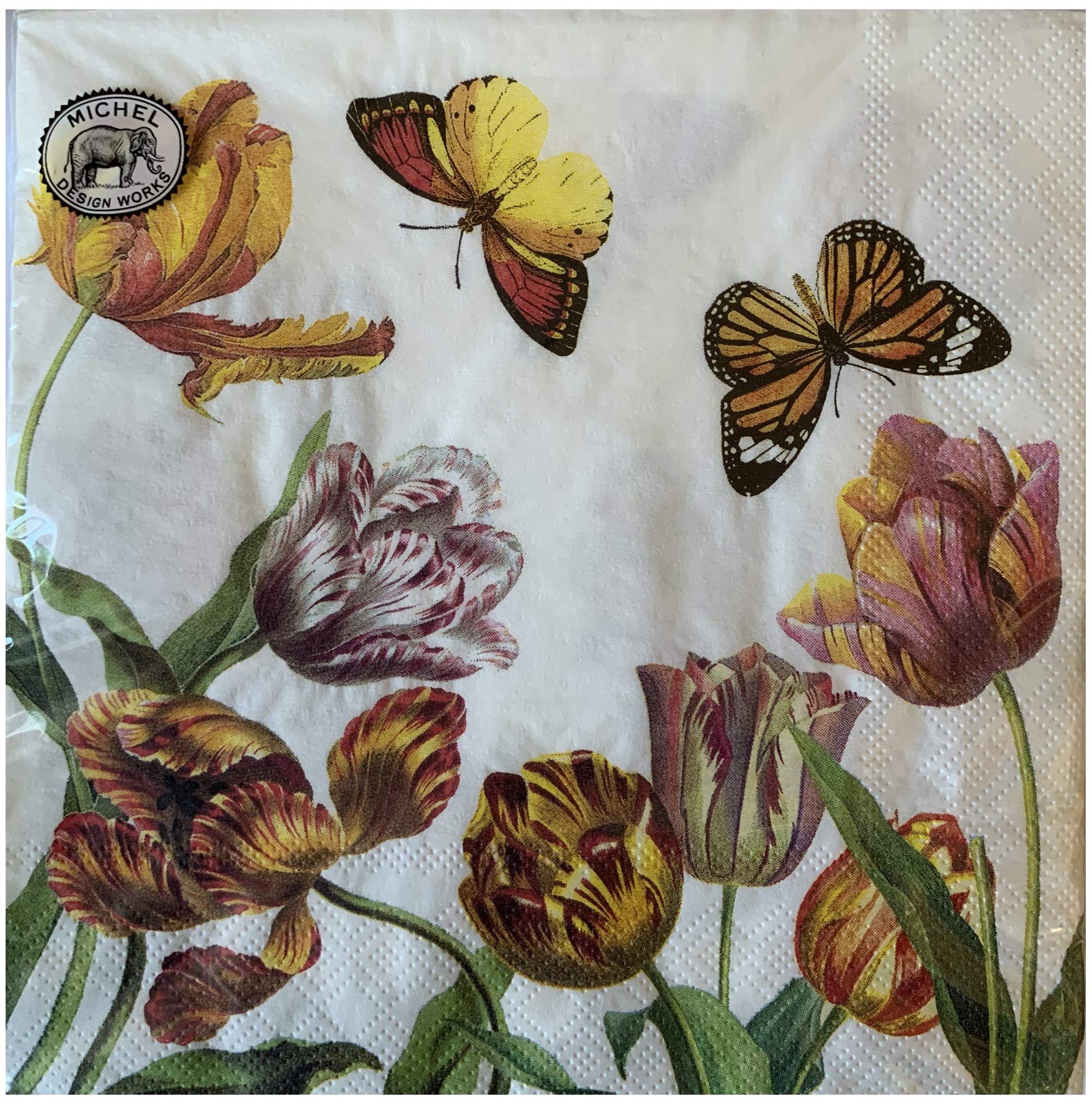 Michel Design WorksPaper Luncheon Napkins"Tulips" 20 Pieces