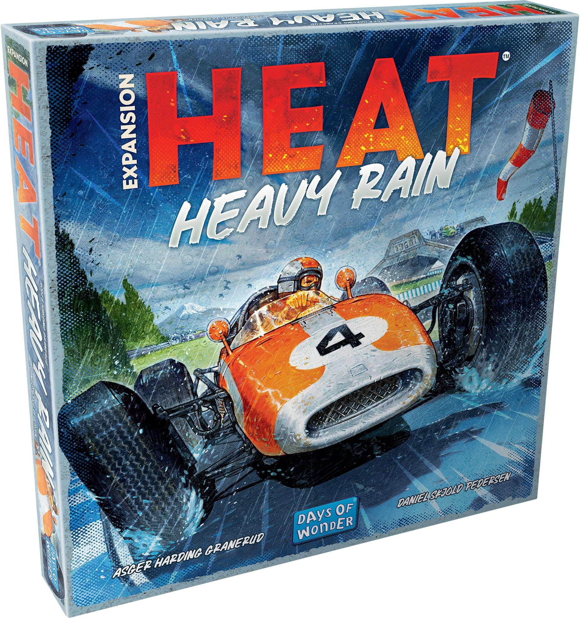 Asmodee Heat: Heavy Rain Board Game Expansion - New Japan & Mexico Tracks, Intense Car Racing Strategy Game, Fun Family Game for Kids & Adults, Ages 10+, 1-7 Players, 60 Min Playtime