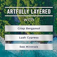 Vista 3 de Glade Tarro de vela perfumada de 3 mechas, niebla marina y ciprés, ambientador infundido con aceites esenciales, 6.8 onzas, 3