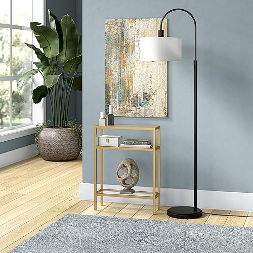 Miniatura 2 de Henn&Hart Mesa consola rectangular de 22 pulgadas de ancho en latón, mesa de entrada, mesa decorativa para sala de estar, pasillo Latón,bronce