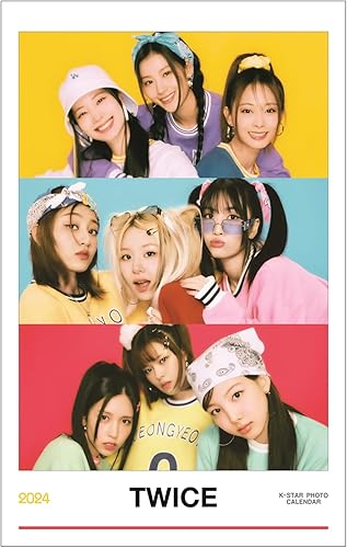 KPOP IDOL Group 2024 - Calendario de pared (rosa negro)