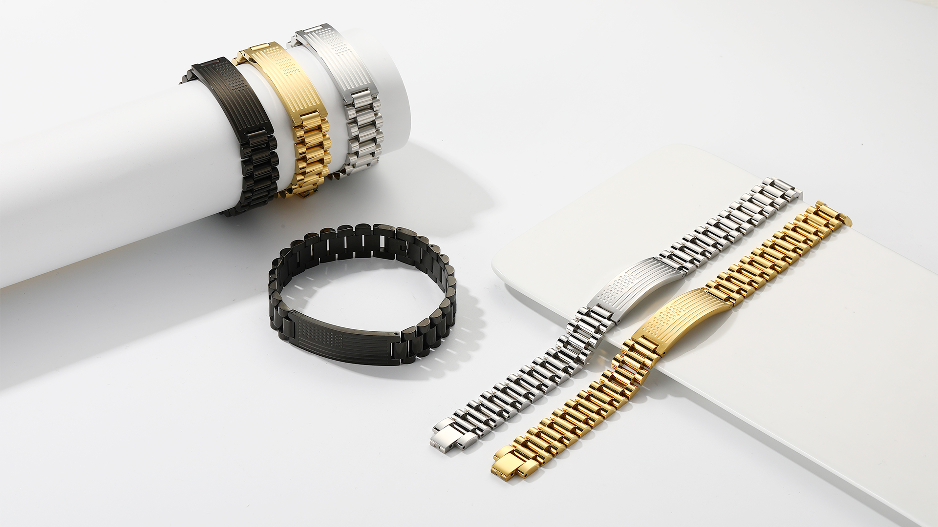 Pulsera con versículo bíblico bandera americana para hombres miniatura 7